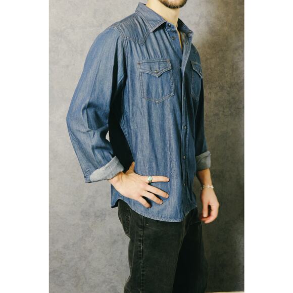 Denim-style Shirt - Picture 3 of 4